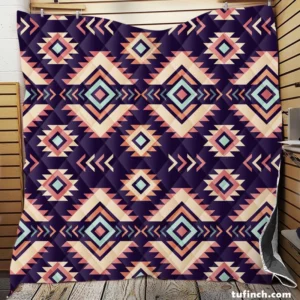 Native Ethnic Tribal Pattern Quilt Blanket