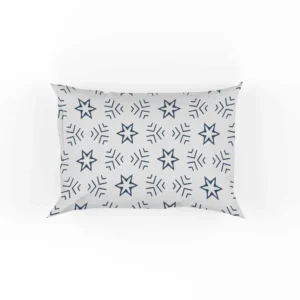 Pattern with Lines and Stars Pillow Case