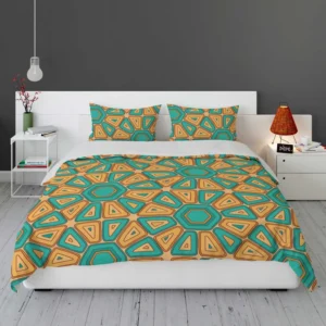 Retro Hexagon Pattern Bedding Set 2