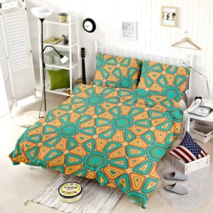 Retro Hexagon Pattern Bedding Set