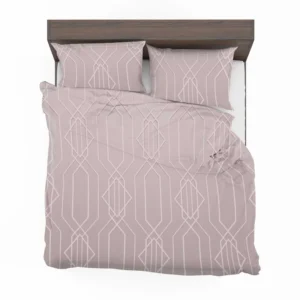 Seamless Geometric Pattern on Rose Gold Bedding Set 1