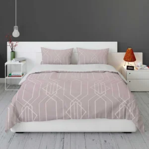 Seamless Geometric Pattern on Rose Gold Bedding Set 2