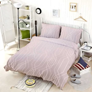 Seamless Geometric Pattern on Rose Gold Bedding Set