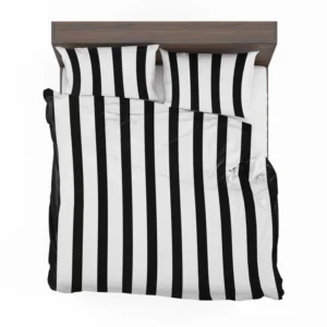 Simple Black Striped Background Pattern Bedding Set 1