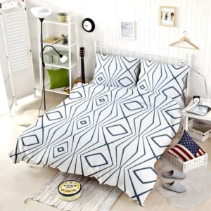 Simple Geometric Pattern with Tribal Shapes Bedding Set