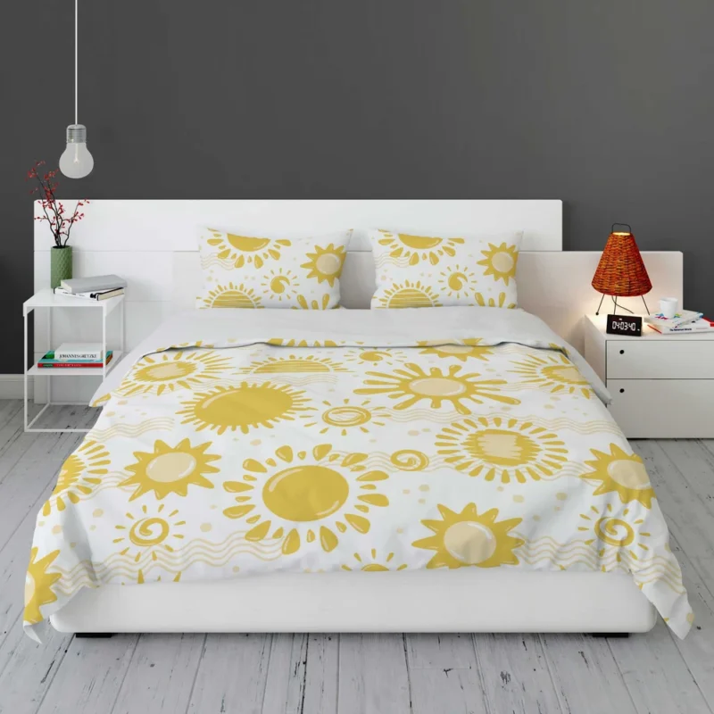 Sketched Sun Pattern Bedding Set 1