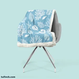 Summer Duotone Flat Pattern Design Sherpa Fleece Blanket 2