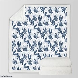 Summer Duotone Flat Pattern Sherpa Fleece Blanket