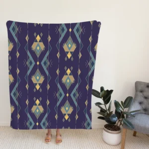 Tribal Vintage Ethnic Design Fleece Blanket