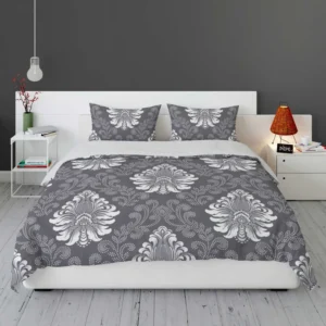Vintage  Damask Seamless Pattern Background Bedding Set 2