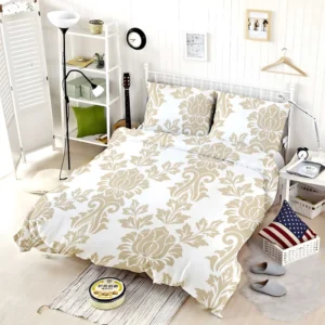 Vintage Rococo Damask Pattern Bedding Set