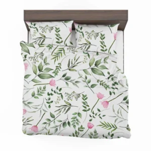 Watercolor Floral Seamless Pattern Bedding Set 1