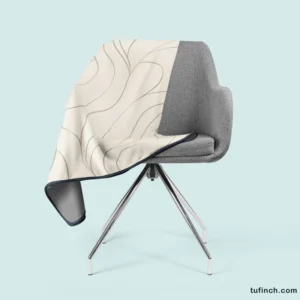 Wavy Minimalist In Off White Fleece Blanket 2