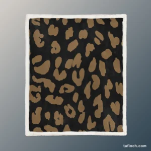 Wild Jaguar Print Pattern Sherpa Fleece Blanket 1
