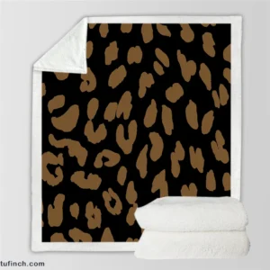 Wild Jaguar Print Pattern Sherpa Fleece Blanket