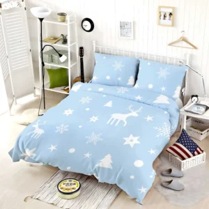 Winter Seasonal Reindeer Pattern Bedding Set