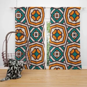 Abstract Batik Pattern Curtain