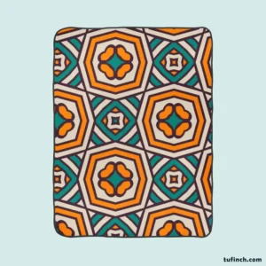 Abstract Batik Pattern Fleece Blanket 1