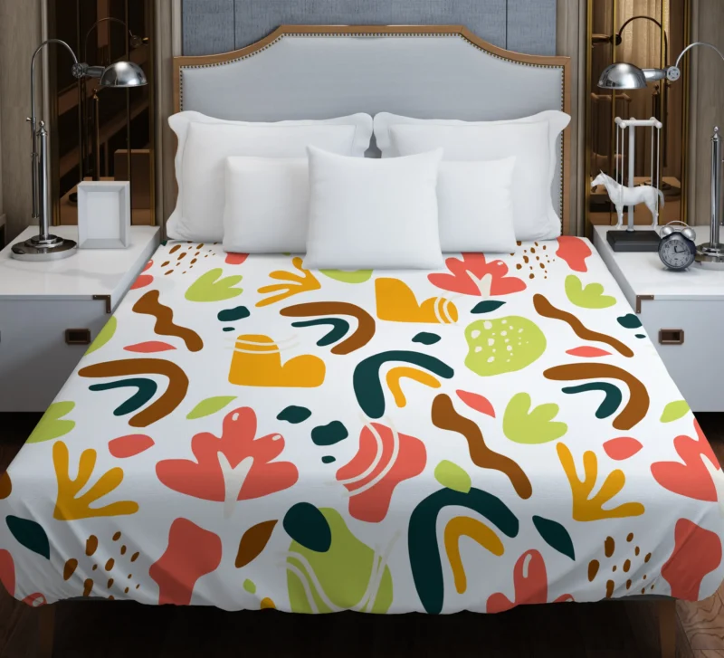 Abstract Shapes Seamless Pattern Duvet Cover