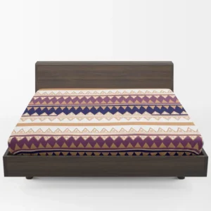Abstract Tribal Stripes Design Fitted Sheet 1