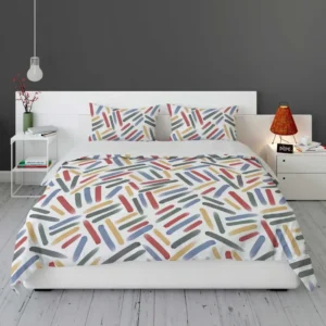Abstract Watercolor Lines Pattern Bedding Set 1