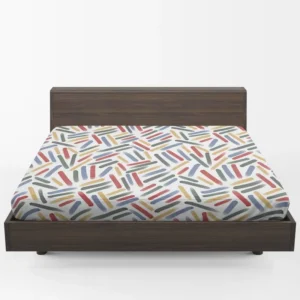 Abstract Watercolor Lines Pattern Fitted Sheet 1