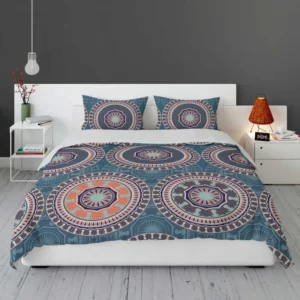 African Circle Abstract Pattern Bedding Set 1