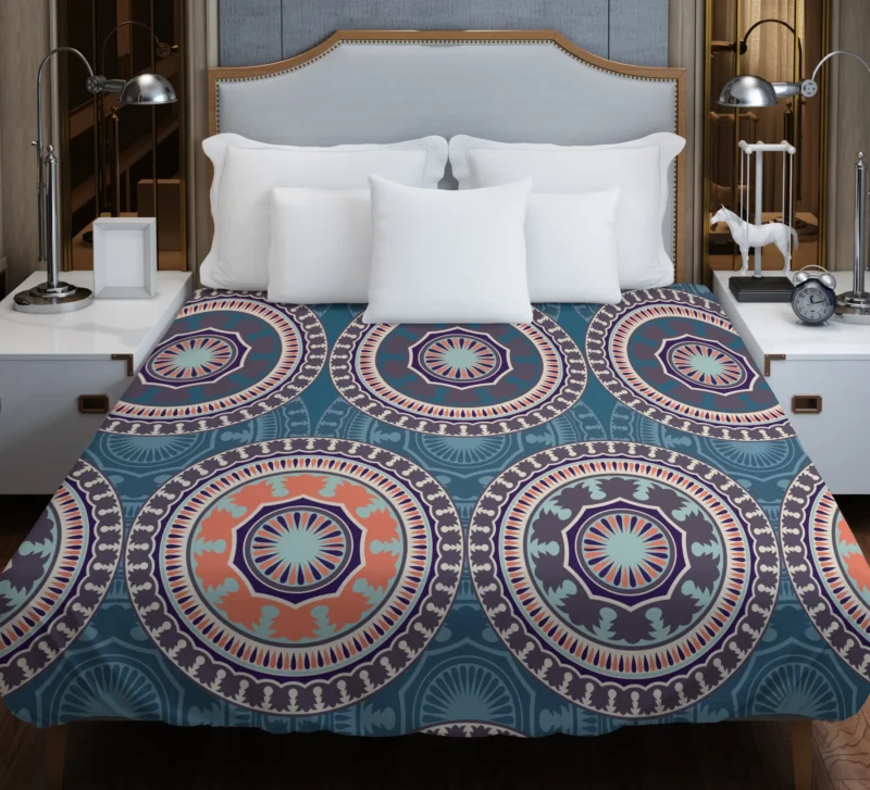 African Circle Abstract Pattern Duvet Cover