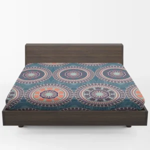 African Circle Abstract Pattern Fitted Sheet 1