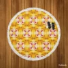 African Tribal Ethnic Pattern Round Beach Towel