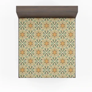 Arabesque Floral Pattern Fitted Sheet