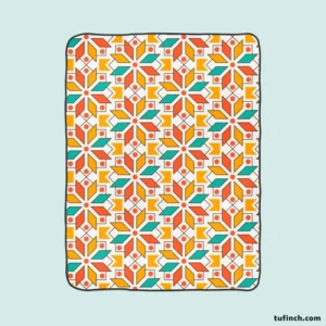 Arabesque Pattern Moroccan Fleece Blanket 1