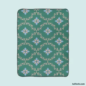 Arabian Vintage Ikat Design Fleece Blanket 1