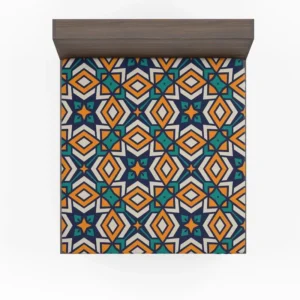 Arabic Colorful Geometric Design Fitted Sheet