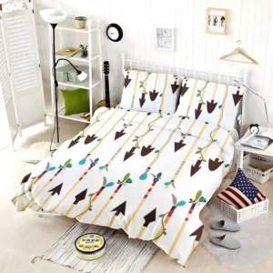 Arrow Pattern White Background Bedding Set