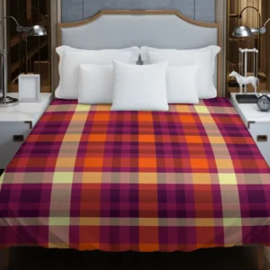 Attractive Colorful Check Pattern Plaid Duvet Cover