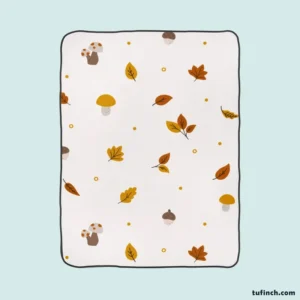 Autumn Leaves Infinite Pattern Fleece Blanket 1