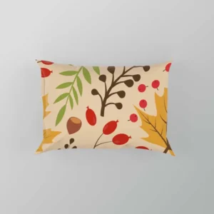 Autumn Leaves & Nuts Pattern Pillow Case
