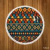 Aztec Pattern Design Round Beach Towel