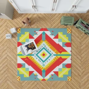 Aztec Tribal Colorful Design Rug