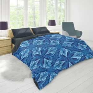 Azulejo Ikat Pattern Duvet Cover 1