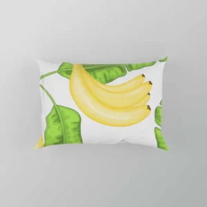 Bananas Banana Leaves Pillow Case