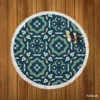 Beautiful Colored Ethnic Pattern Round Beach Towel