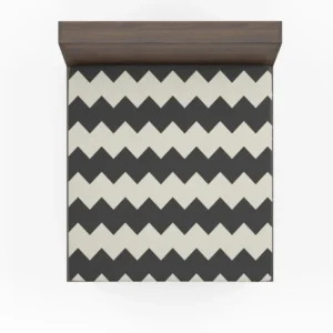 Black And White Chevron Design Fitted Sheet