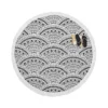Black Boho Style Seamless Pattern Round Beach Towel
