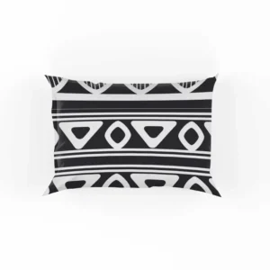 Black and White Aztec African Pattern Pillow Case