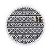 Black and White Aztec African Pattern Round Beach Towel