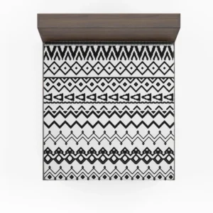 Black n White Aztec Pattern Fitted Sheet