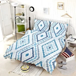Blue And White Marine Batik Bedding Set