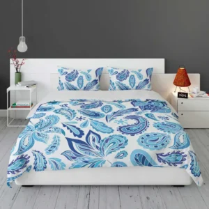 Blue Fresh Indian Pattern Paisley Bedding Set 1